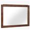 Briella Modern Classic Dark Brown Burl Wood Rectangular Wall Mirror