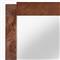 Briella Modern Classic Dark Brown Burl Wood Rectangular Wall Mirror