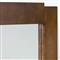 Briella Modern Classic Dark Brown Burl Wood Rectangular Wall Mirror