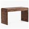 Briella Modern Classic Dark Brown Burl Wood Rectangular Desk