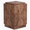 Briella Modern Classic Dark Brown Burl Wood Square Plinth Pedestal - 24&quot;