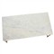 Rhea French Country White Marble Gold Metal Rectangular Coffee Table