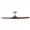 Visual Comfort Collins Dark Walnut Blades Brushed Steel Smart Ceiling Fan - 52&quot;