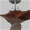 Visual Comfort Collins Dark Walnut Blades Brushed Steel Smart Ceiling Fan - 52&quot;