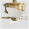 Visual Comfort Subway Modern Matte White Blades Antique Brass Ceiling Fan - 56&quot;