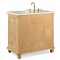 17th Century Updated Traditional White Marble Limewash Oak Wood Vanity Sink - 36&quot;
