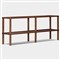 Tobi Updated Traditional Brown Oak Spindle Rectangular Console Table