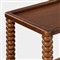 Tobi Updated Traditional Brown Oak Spindle Rectangular Console Table