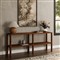 Tobi Updated Traditional Brown Oak Spindle Rectangular Console Table