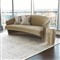 Margaux Modern Classic Beige Velvet Demilune Loveseat - 76&quot;