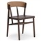 Tanner Updated Traditional Brown Oak Wood Woven Dining Side Chair