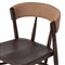 Tanner Updated Traditional Brown Oak Wood Woven Dining Side Chair