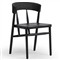 Tanner Updated Traditional Black Oak Wood Woven Dining Side Chair