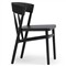 Tanner Updated Traditional Black Oak Wood Woven Dining Side Chair