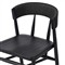 Tanner Updated Traditional Black Oak Wood Woven Dining Side Chair