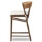 Tanner Updated Traditional Cream Performance Brown Oak Wood Woven Counter Stool