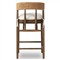Tanner Updated Traditional Cream Performance Brown Oak Wood Woven Counter Stool