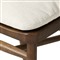 Tanner Updated Traditional Cream Performance Brown Oak Wood Woven Counter Stool