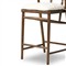 Tanner Updated Traditional Cream Performance Brown Oak Wood Woven Counter Stool