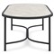 Emeline Albarium Dekton Black Iron Oval Outdoor Dining Table - 96&quot;