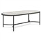 Emeline Albarium Dekton Black Iron Oval Outdoor Dining Table - 96&quot;