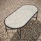 Emeline Albarium Dekton Black Iron Oval Outdoor Dining Table - 96&quot;