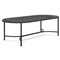 Emeline Micron Dekton Black Iron Oval Outdoor Dining Table - 96&quot;