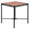 Emeline Umber Dekton Black Iron Square Outdoor Counter Table - 35&quot;