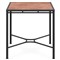Emeline Umber Dekton Black Iron Square Outdoor Counter Table - 35&quot;