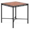Emeline Umber Dekton Black Iron Square Outdoor Counter Table - 35&quot;