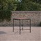 Emeline Umber Dekton Black Iron Square Outdoor Counter Table - 35&quot;