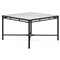 Emeline Helena Dekton Black Iron Square Outdoor Dining Table - 48&quot;