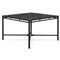 Emeline Micron Dekton Black Iron Square Outdoor Dining Table - 48&quot;