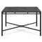 Emeline Micron Dekton Black Iron Square Outdoor Dining Table - 48&quot;