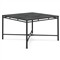 Emeline Micron Dekton Black Iron Square Outdoor Dining Table - 48&quot;