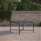 Emeline Micron Dekton Black Iron Square Outdoor Dining Table - 48&quot;
