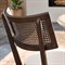 Tina Modern Beige Performance Dark Brown Oak Wood Cane Dining Chair