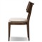 Tina Modern Beige Performance Dark Brown Oak Wood Cane Dining Chair