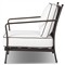 Gretchen French Country White Upholstered Black Welt Aluminum Outdoor Lounge Chair