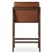 Ali Mid Century Modern Brown Leather Channel Tufted Wood Counter Stool