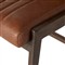 Ali Mid Century Modern Brown Leather Channel Tufted Wood Counter Stool