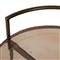 Ovidia Modern Classic Smoked Brown Glass Brass Bar Cart