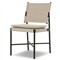 Rosalie Modern Classic Beige Upholstered Bronze Aluminum Outdoor Dining Chair