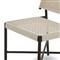 Rosalie Modern Classic Beige Upholstered Bronze Aluminum Outdoor Dining Chair