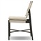 Rosalie Modern Classic Beige Upholstered Bronze Aluminum Outdoor Dining Chair