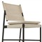 Rosalie Modern Classic Beige Upholstered Bronze Aluminum Outdoor Dining Chair