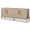 Matthew Modern Classic Brown Oak Wood Sideboard