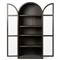 Harvey Updated Traditional Brown Oak Arched Display Cabinet