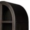 Harvey Updated Traditional Brown Oak Arched Display Cabinet