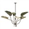 Louanne French Country Green Patina Leaf Chandelier